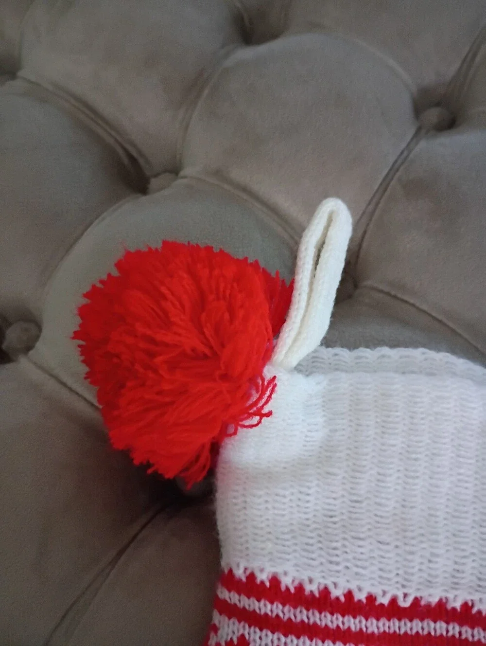 Hallmark Vintage 1958 Peanuts Snoopy Knit Christmas Stocking, Pom Pom, Red/White